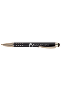 Silver Trim Laserable Pen with Stylus